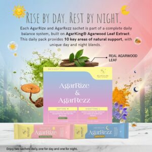 AgarRize & AgarRezz box with day and night Agarwood Leaf Extract sachets